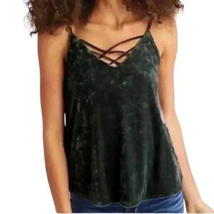 American Eagle Outfitters - Forest Green Crushed Velour Size M